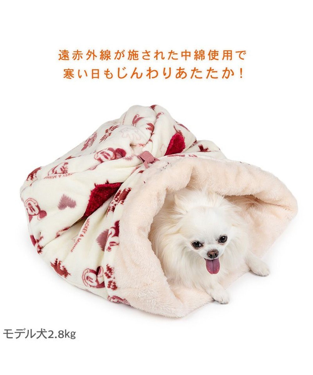 PET PARADISE ディズニー ミッキーマウス 筒型 寝袋 《ニット柄》S