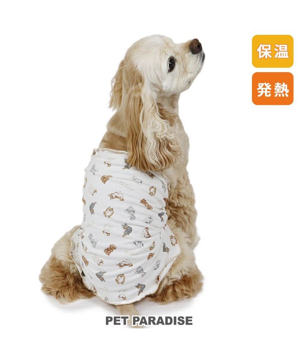 PET PARADISE ペットパラダイス makokoro ペティヒート 腹巻 中型犬 白～オフホワイト