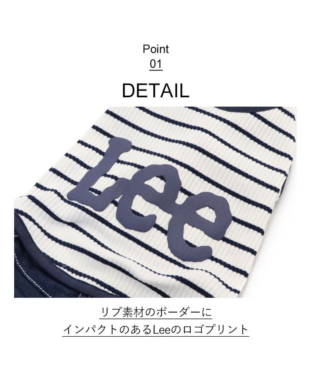 PET PARADISE 犬の服 犬 Lee パンツ つなぎ 【小型犬】 リブ ボーダー 