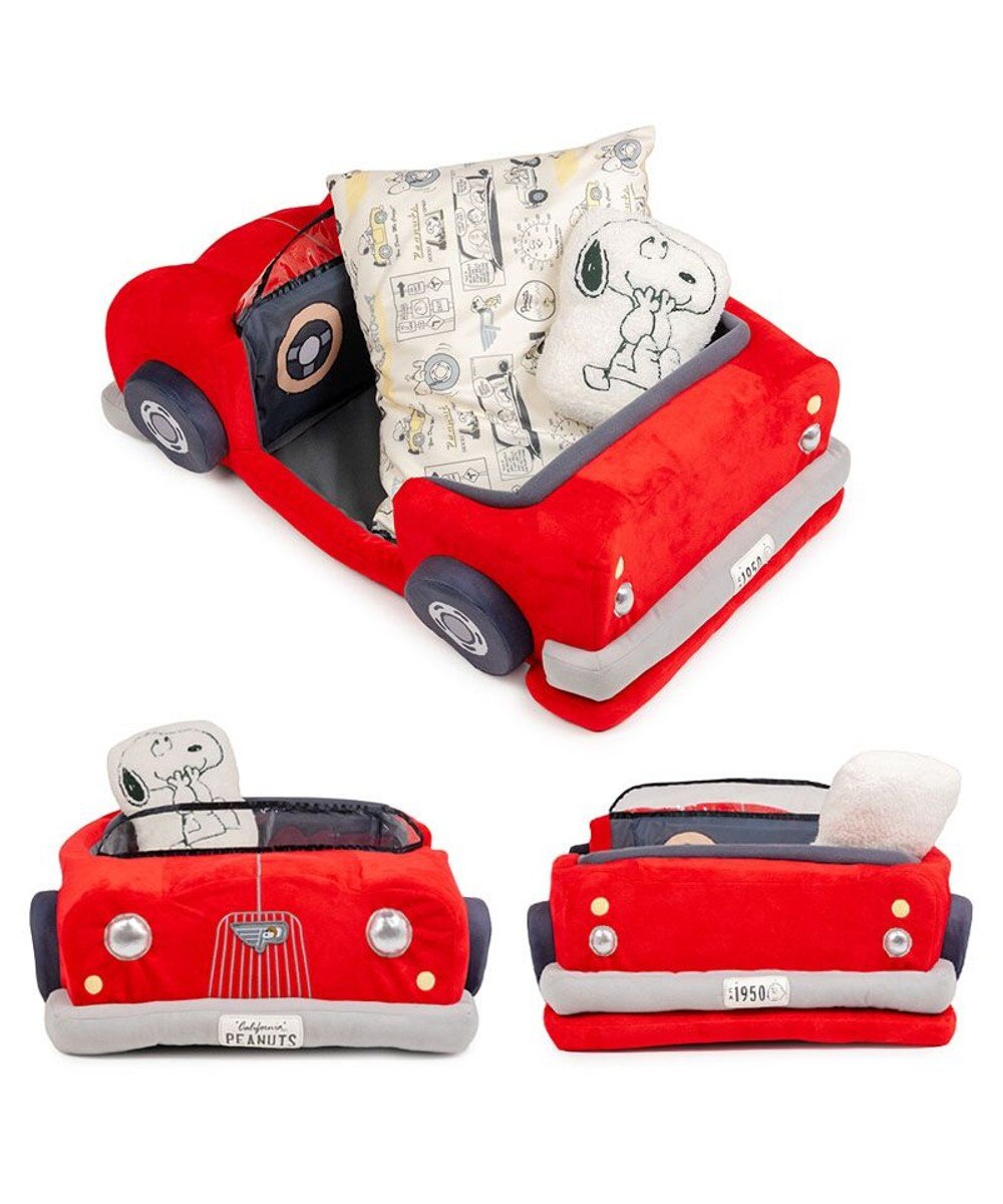 PET PARADISE スヌーピー マイカーカドラー 《レッド》 71×47cm Ｍ 小型犬 