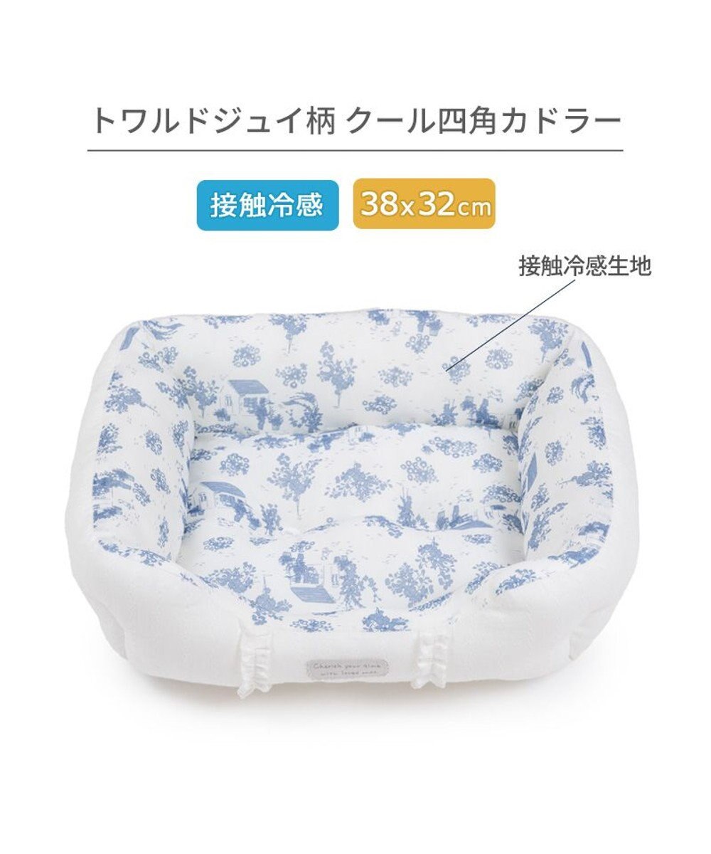 PET PARADISE ペットパラダイス クールカドラー 《トワルドジュイ柄》 四角型 Ｓ 