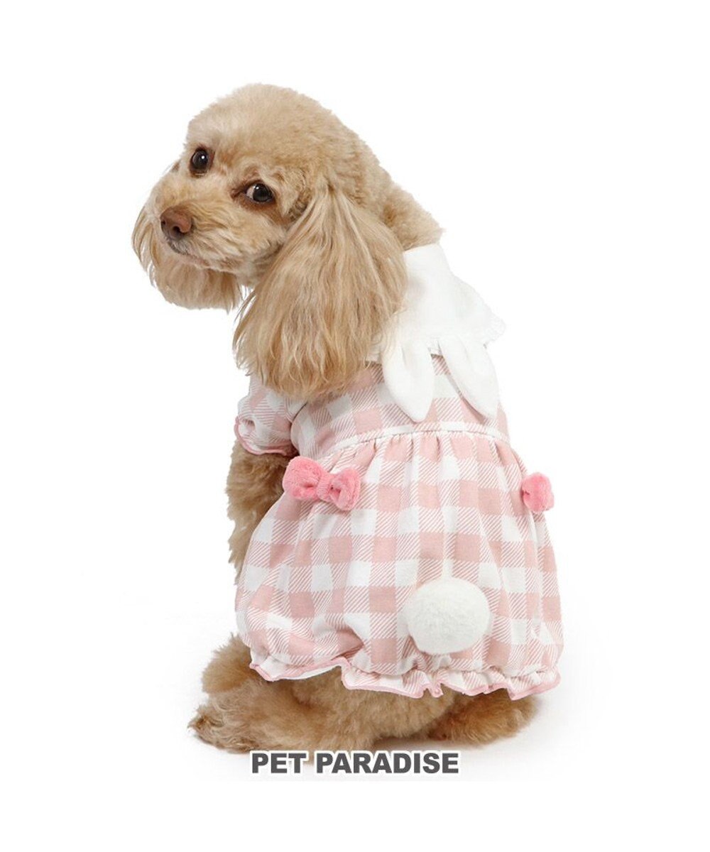 PET PARADISE ペットパラダイス うさぎ バルーン ワンピース 《チェック柄》 小型犬 チェック柄