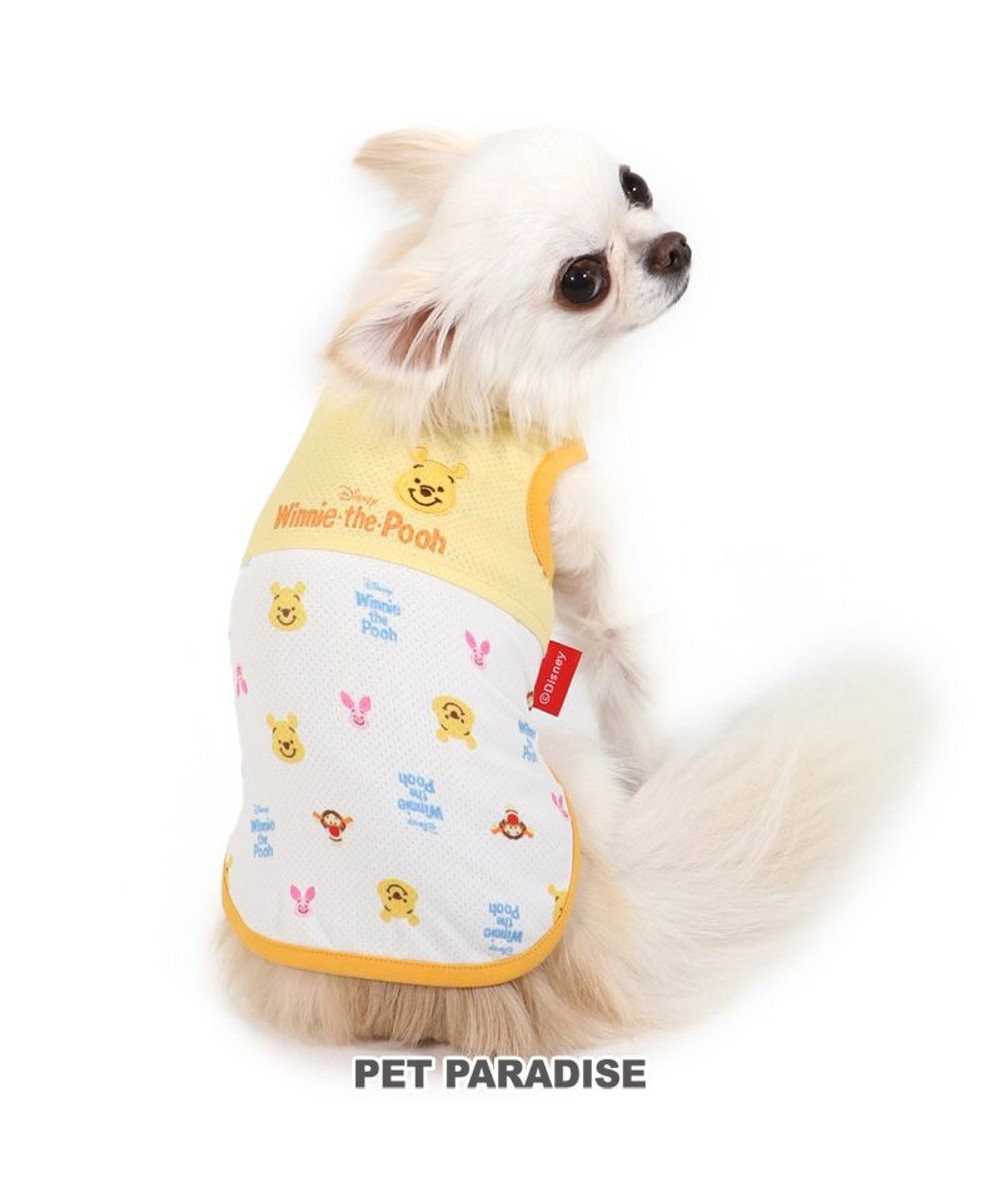 PET PARADISE 犬 夏服 ひんやり クール ペットパラダイス ディズニー くまのプーさん クール 接触冷感 虫よけ 総柄 メッシュ タンクトップ 〔小型犬〕 超小型犬 小型犬 メッシュ ひんやり 夏 涼感 冷却 吸水速乾 クールマックス 白~オフホワイト