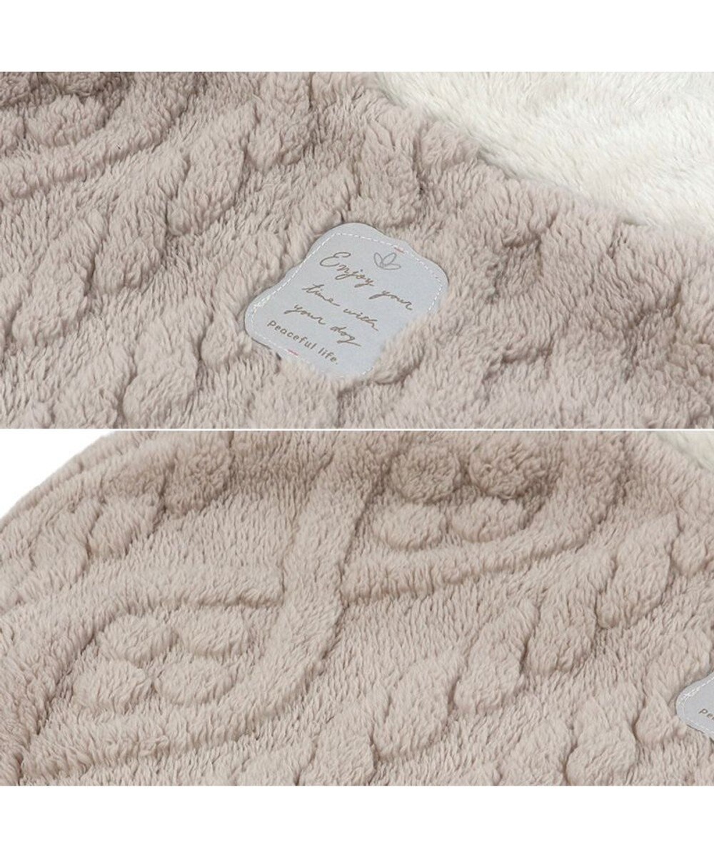 PET PARADISE ペットパラダイス  遠赤外線  寝袋 丸型《アラン柄》 50cm 