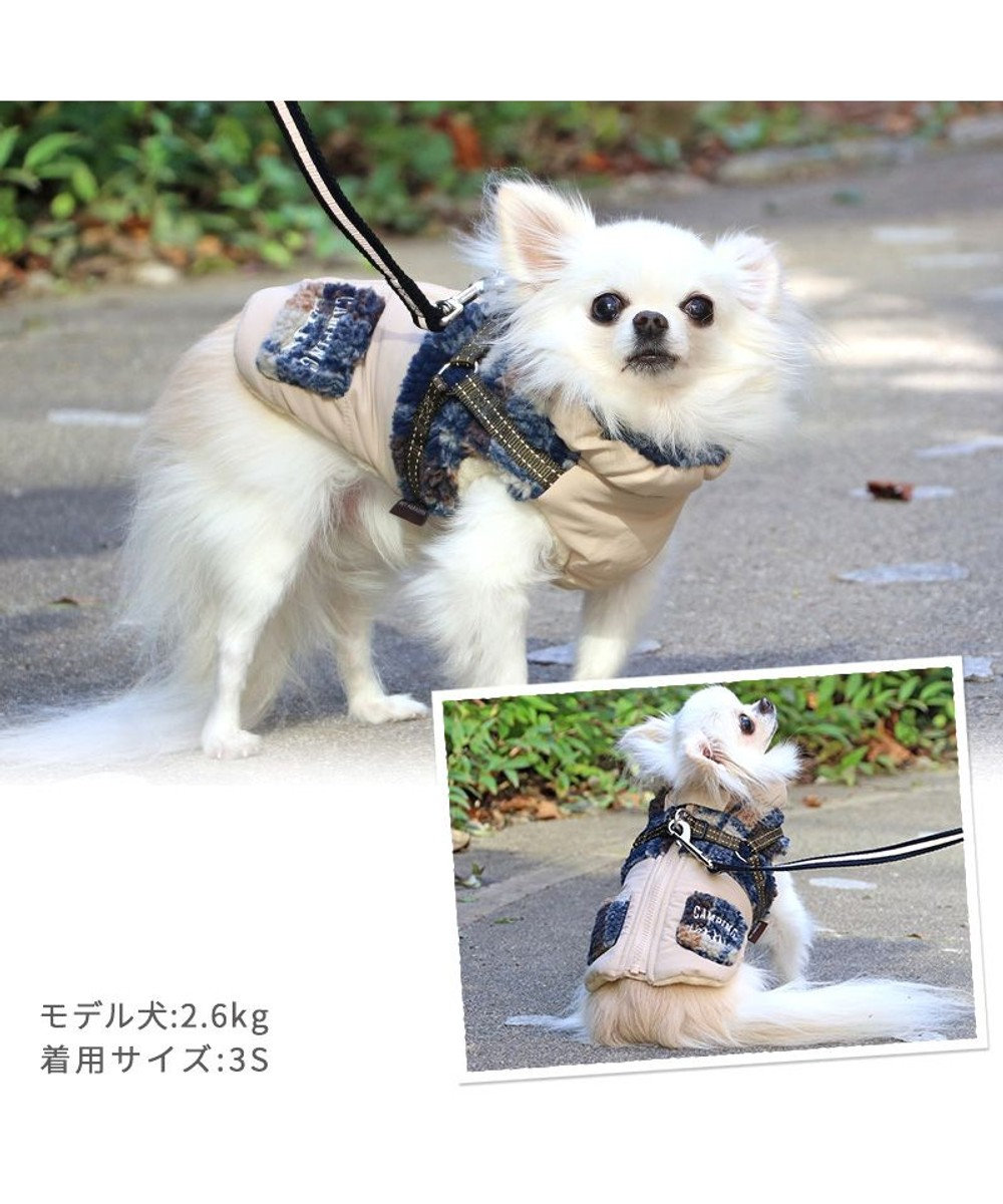 Sサイズ ドッグウェア 犬洋服 ハーネスベスト キルトダウン 小型犬