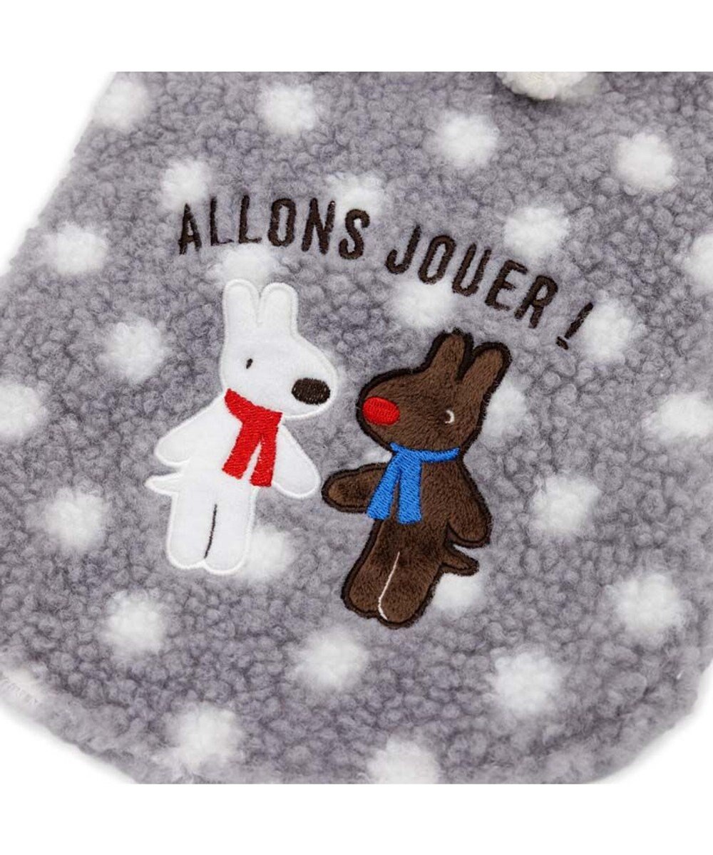 PET PARADISE リサとガスパール 水玉ボアベスト 中型犬 