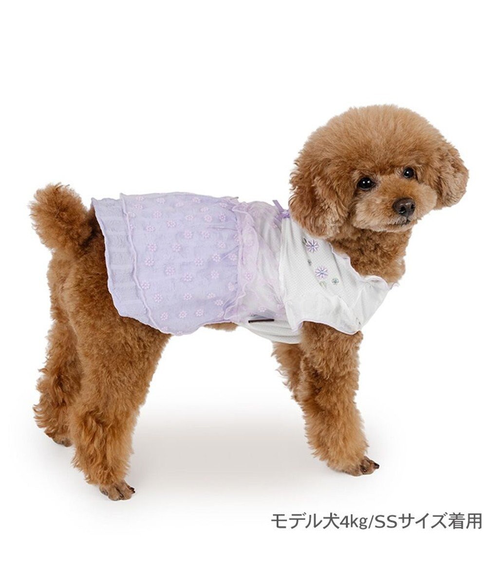 PET PARADISE ペットパラダイス フロッキー お花 ワンピース 《パープル》  小型犬 