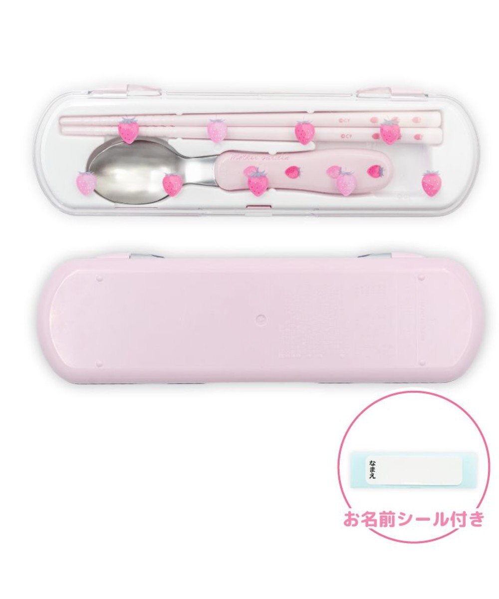 Mother garden マザーガーデン 野いちご コンビセット お箸＆スプーン 《レトロストロベリー柄》 