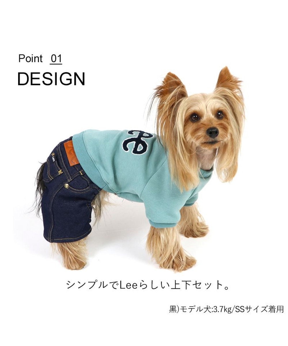 犬 服 Ｌｅｅ パンツつなぎ 【小型犬】 デニム ロゴ刺繍 / PET