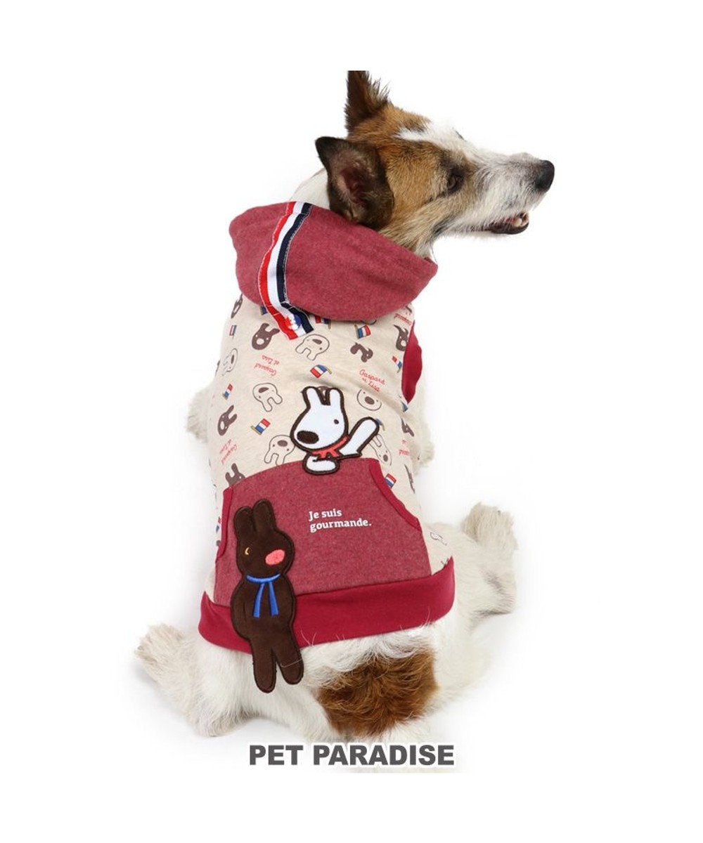 PET PARADISE 犬 服 リサとガスパール パーカー 【小型犬 】 フェイス柄 ベージュ
