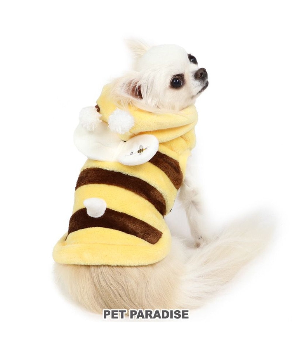 PET PARADISE 犬 服 秋冬 パーカー 【小型犬】 蜂 ふわふわ 黄