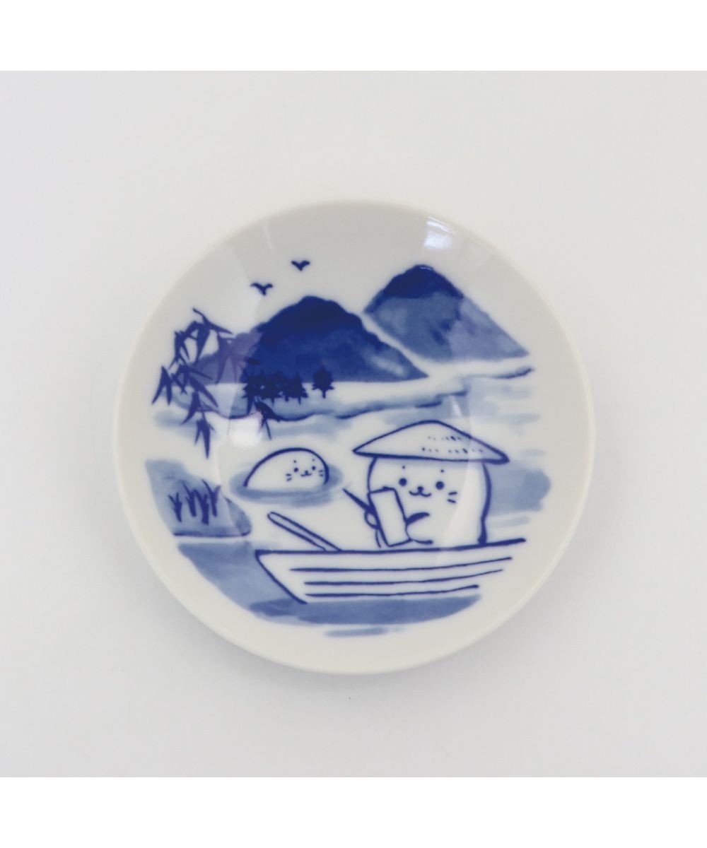 Mother garden しろたん 和食器 旅柄 豆皿 1枚 《俳句柄》