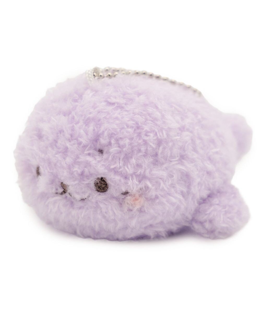 Mother garden しろたん ふわふわキーホルダー 《紫》 単品 パープル