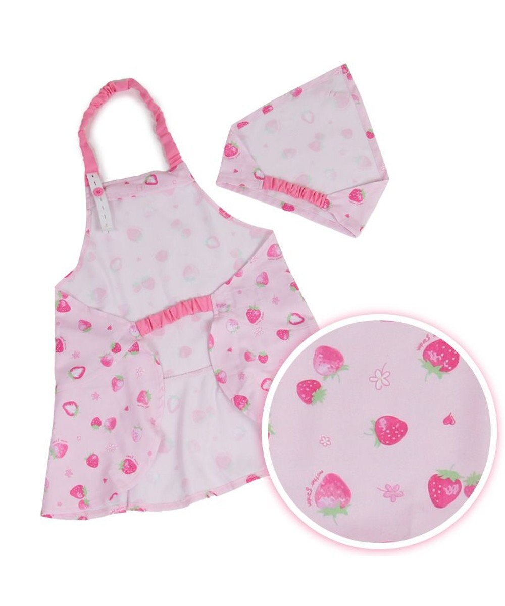 Mother garden マザーガーデン 野いちご キッズエプロン & 三角巾 セット 100cm 