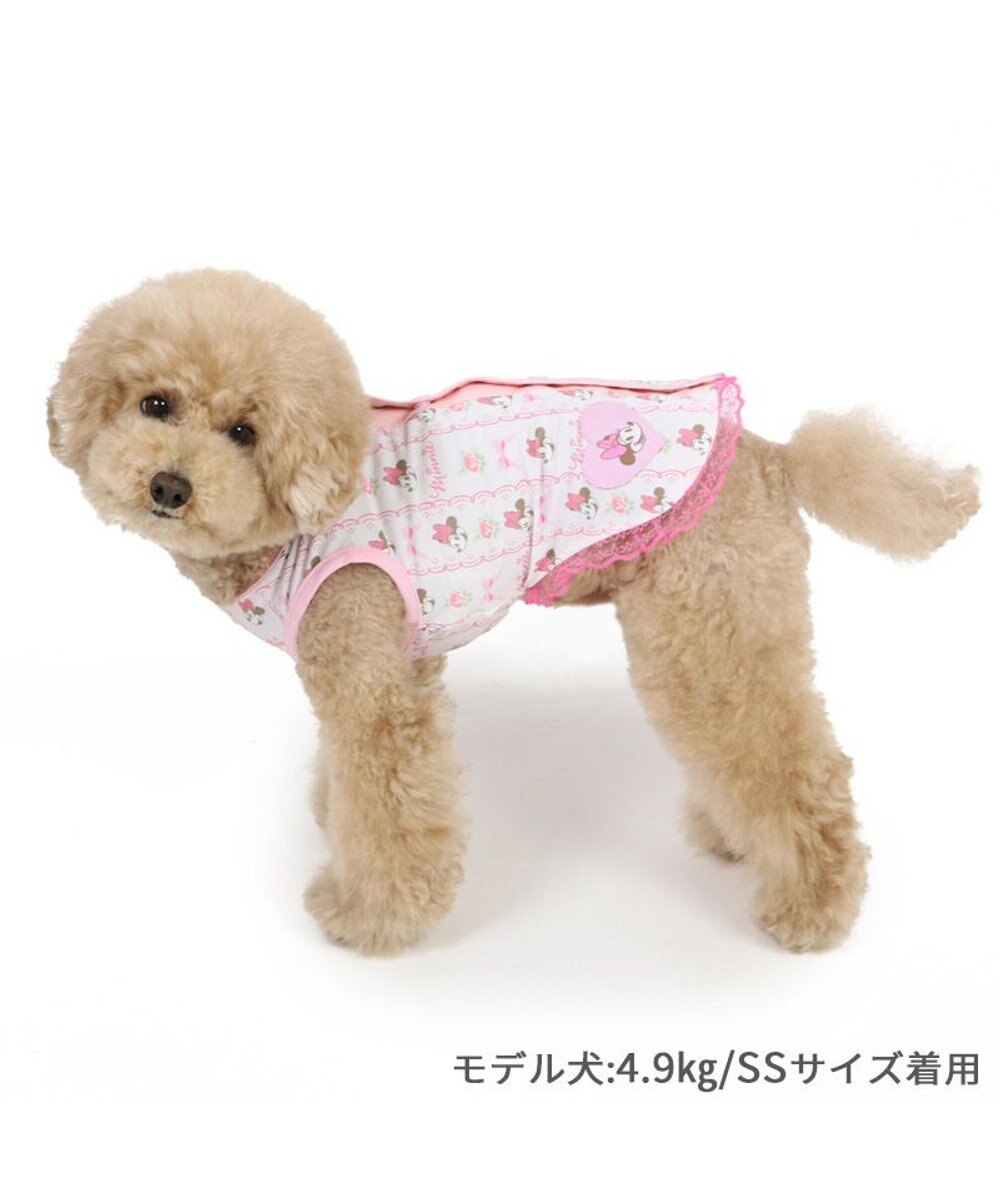 PET PARADISE ディズニー ミニーマウス 接触冷感背中開き タンクトップ 《レース柄》 小型犬 