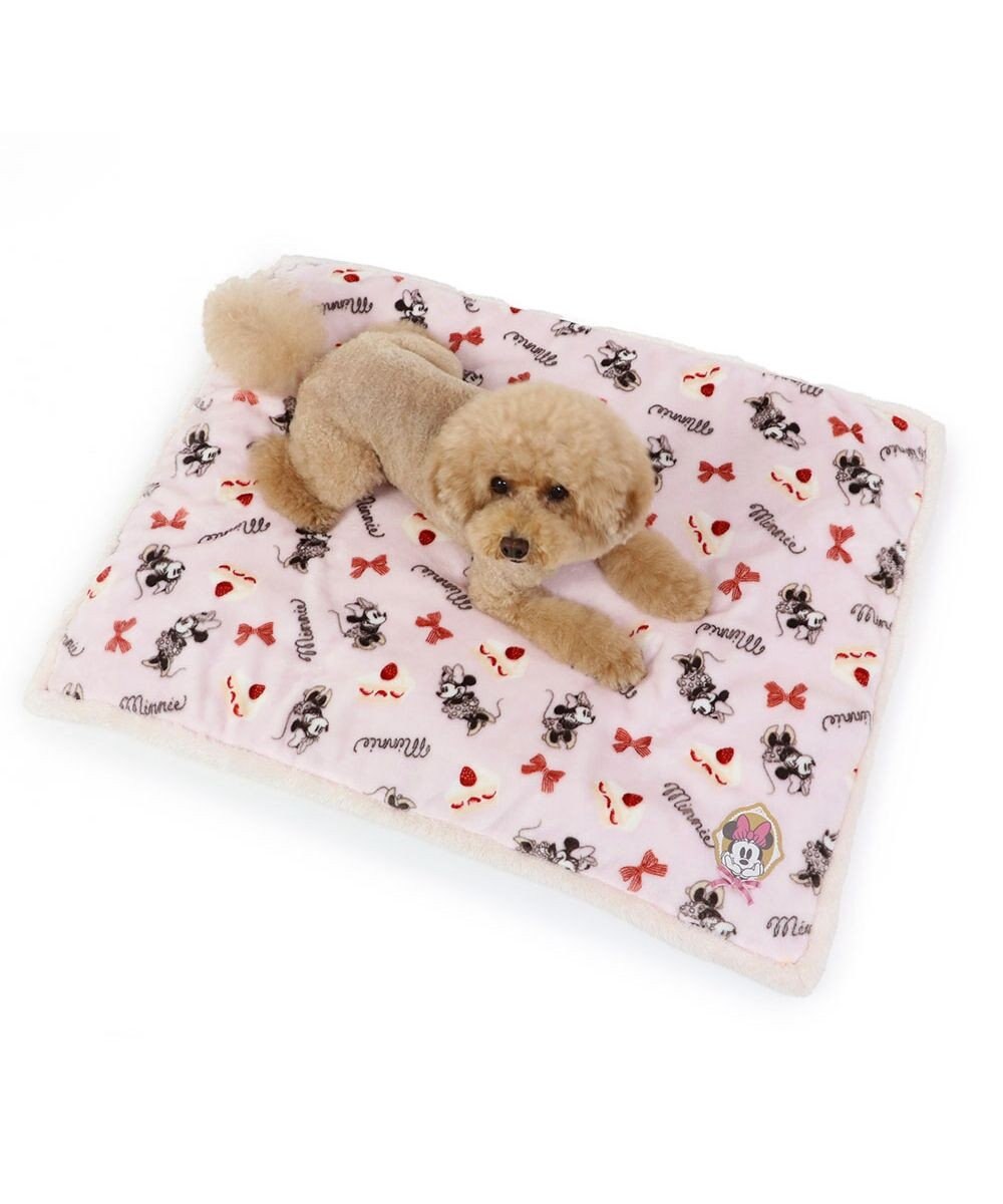 PET PARADISE ディズニーミニーマウス 遠赤外線 ボアマット 《ケーキ柄  》(80×60cm) 