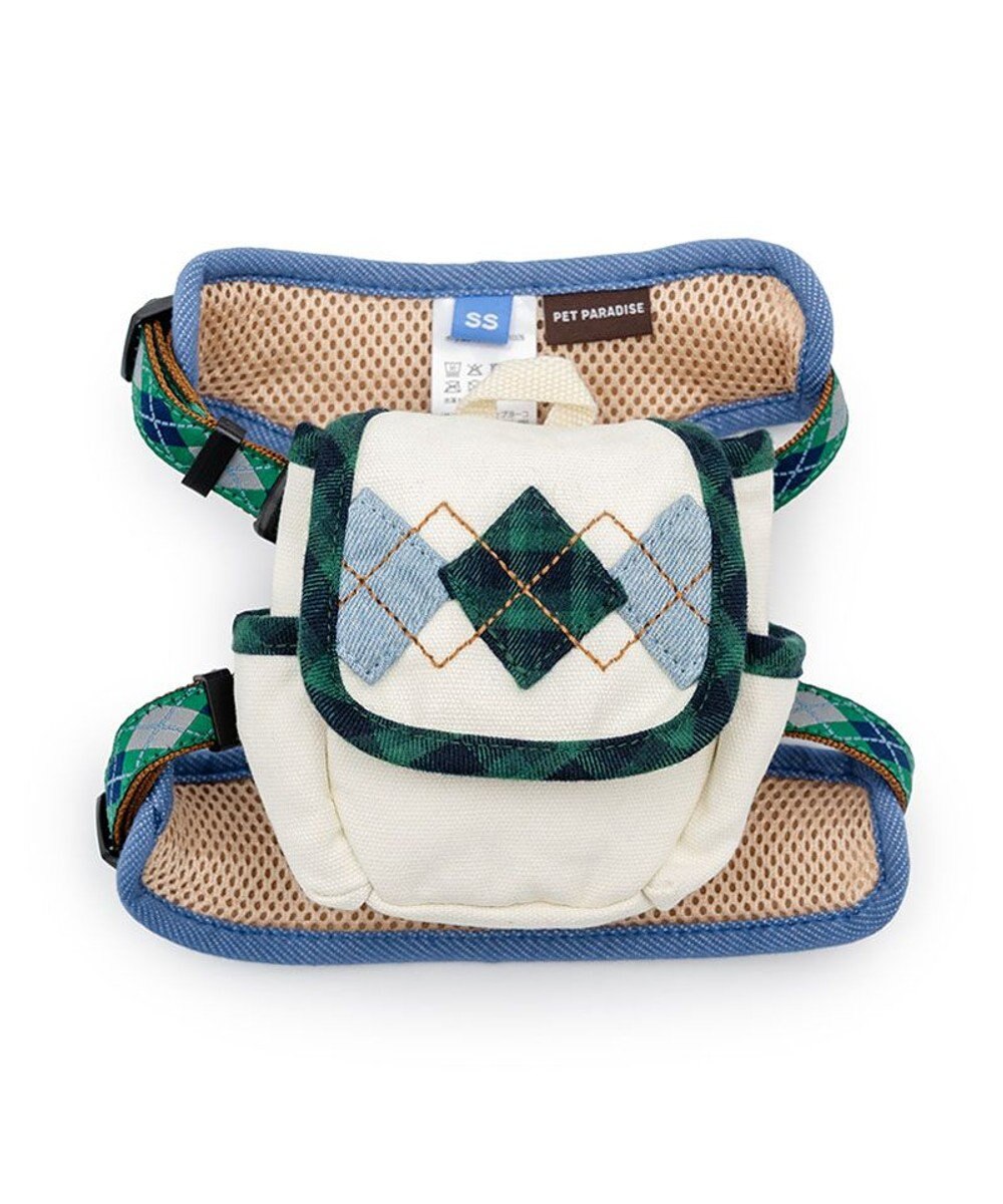 PET PARADISE ペットパラダイス リュックハーネス 《アーガイル柄》 Ｓ 