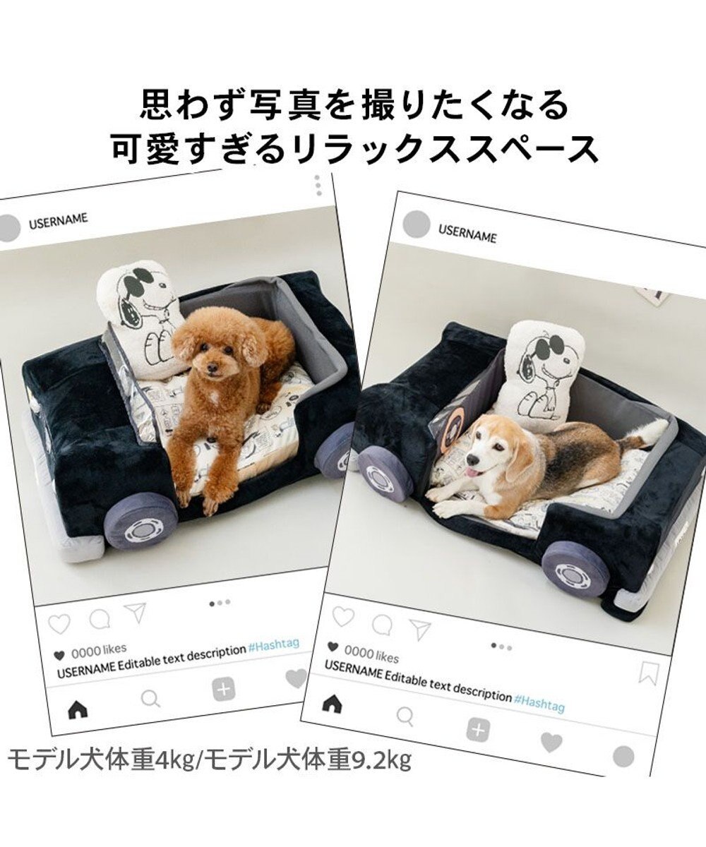 PET PARADISE 【8月中旬お届け予定】スヌーピー マイカーカドラー  （92×60cm） Ｌ 小型犬 