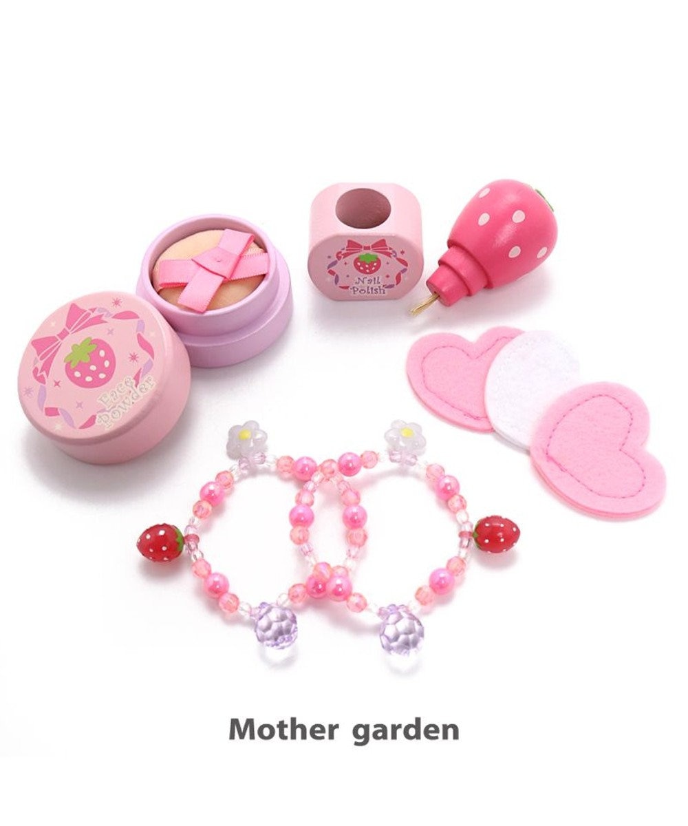 Mother garden マザーガーデン ままごと 《おしろいセット・桃》 ピンク（淡）