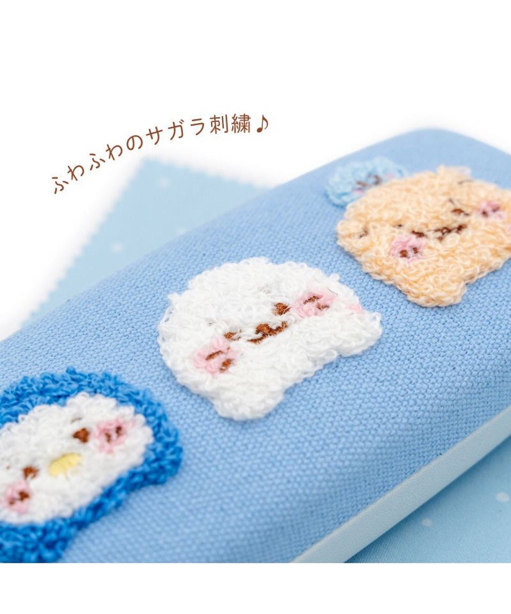 Mother garden しろたん クロス付 サガラ刺繍 眼鏡ケース 《お友達》 単品 