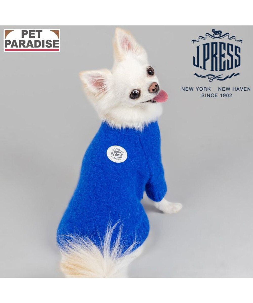 PET PARADISE J.PRESS シャギー風ニット 《ブルー》 小型犬 