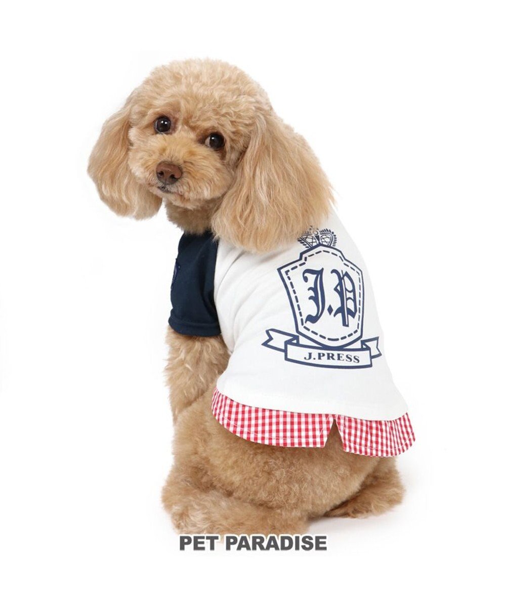 PET PARADISE 犬 服 夏服 J.PRESS Tシャツ 〔小型犬〕 エンブレム ペットウエア ペットウェア ドッグウエア ドッグウェア ベビー 超小型犬 小型犬 白~オフホワイト