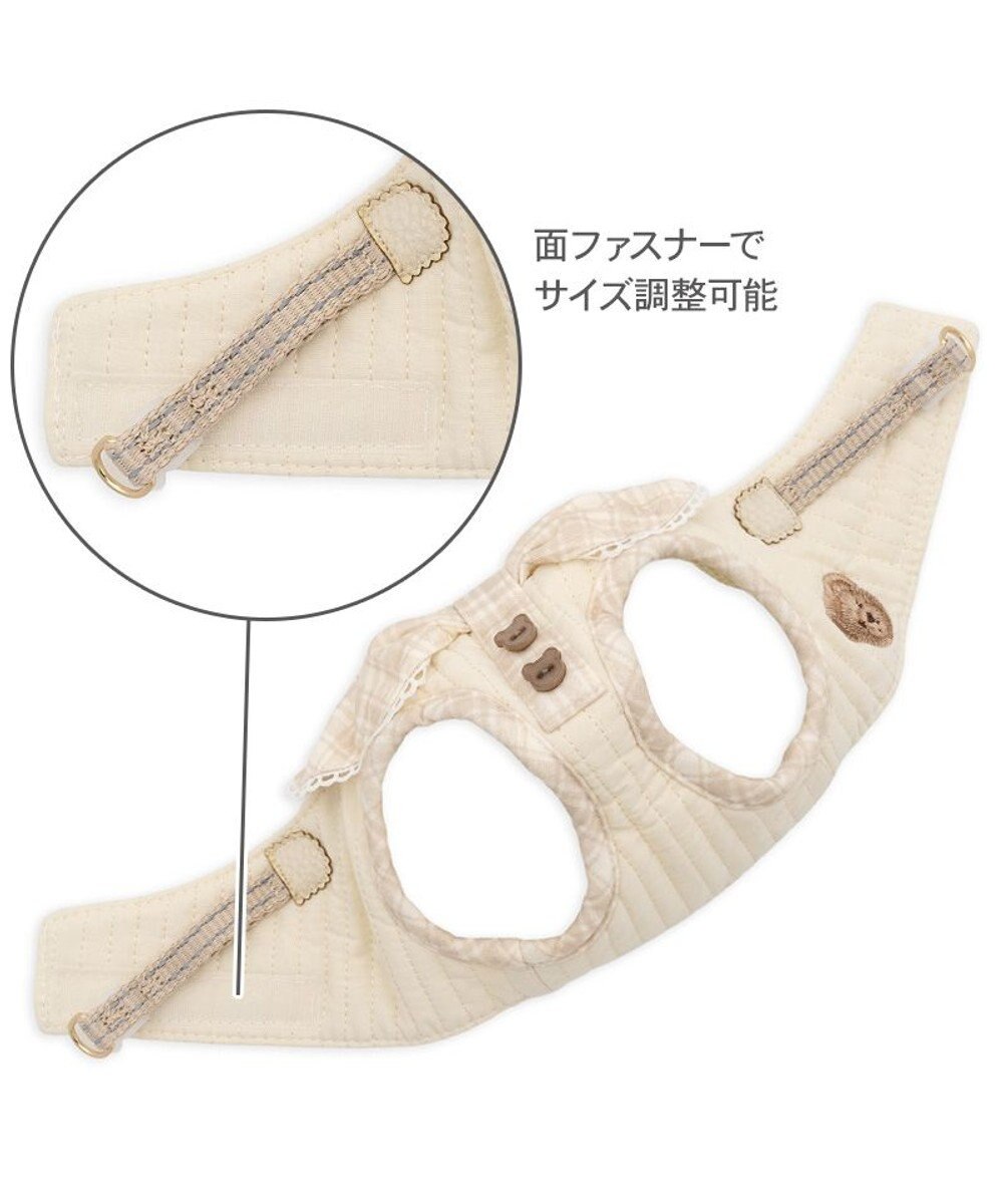 PET PARADISE ペットパラダイス くまちゃん グレンチェック ベストハーネス  小型犬 SS