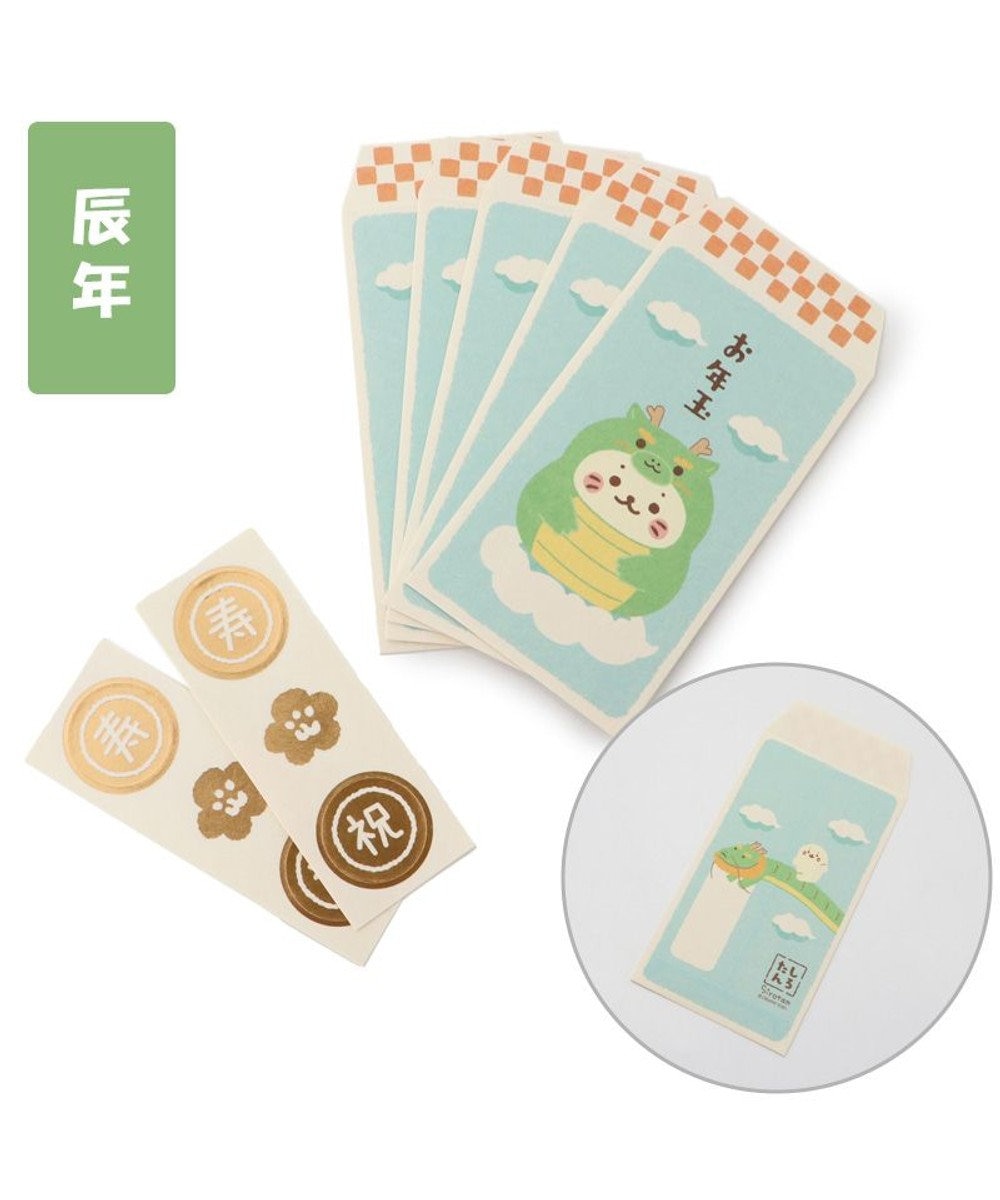 Mother garden しろたん 和紙ぽち袋セット 《辰年・水引・犬張り子》 3柄×各5枚セット