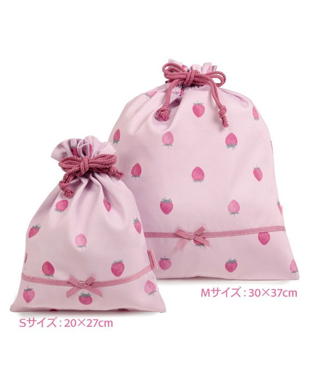 Mother garden マザーガーデン 野いちご 巾着 大《レトロストロベリー柄》 