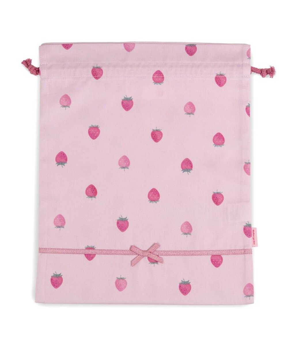 Mother garden マザーガーデン 野いちご 巾着 大《レトロストロベリー柄》 