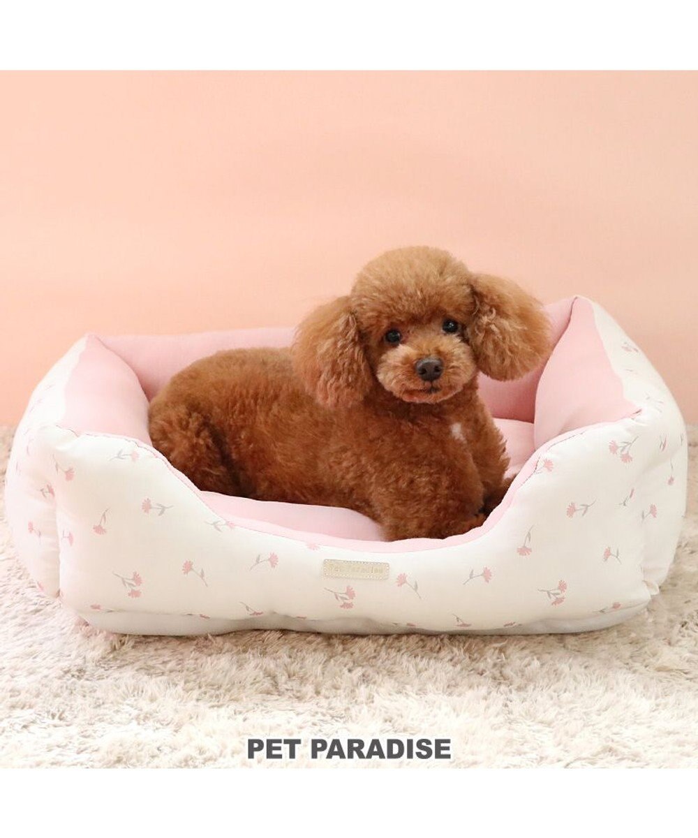 PET PARADISE ペットパラダイス 小花柄カドラー《ピンク》 M  小型犬