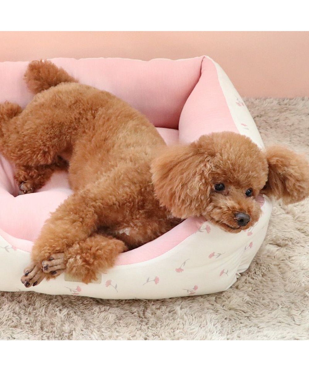 PET PARADISE ペットパラダイス 小花柄カドラー《ピンク》 M  小型犬