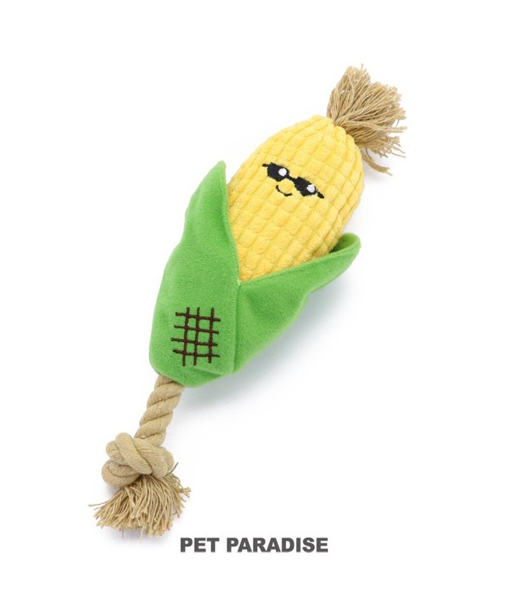 PET PARADISE 犬用品 ペットグッズ 犬 おもちゃ ペットパラダイス 犬 トイ TOY 焼きもろこし おもちゃ | 音が鳴る ぬいぐるみ ボール ロープ オモチャ 玩具 トイ TOY 小型犬 猫 かわいい おもしろ インスタ映え 黄