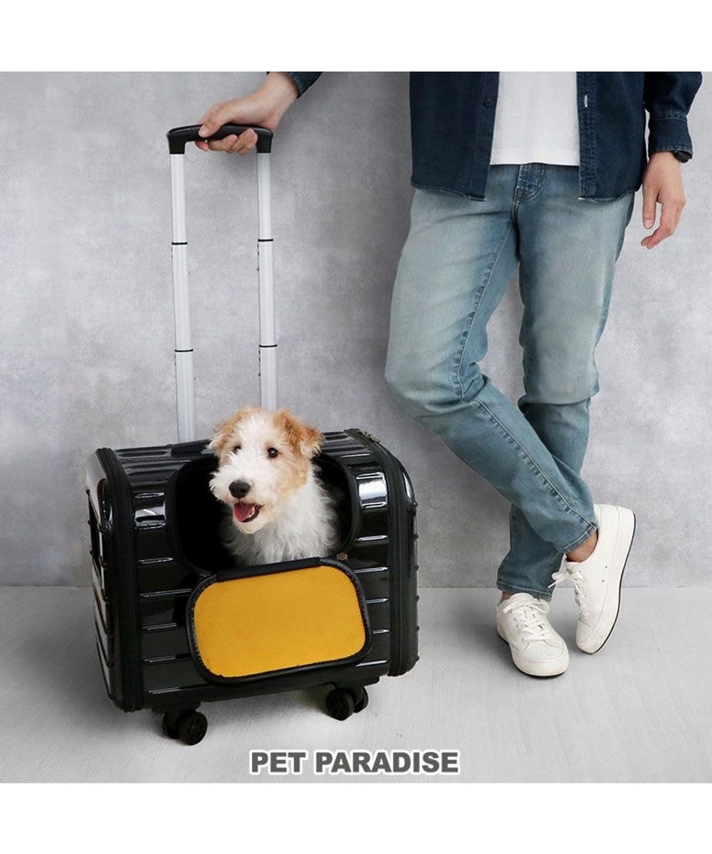PET PARADISE キャリーバッグ キャスター付き 4輪 カート【小型犬】 ハード ブラック