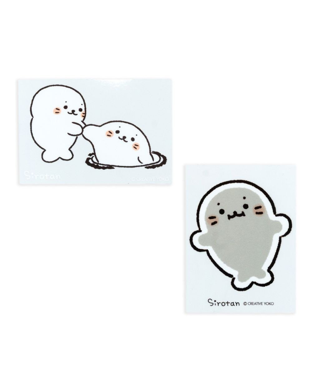 Mother garden しろたん どこでも一緒 ステッカー 小 2枚セット 《ひっぱりあげ/はりつき》 