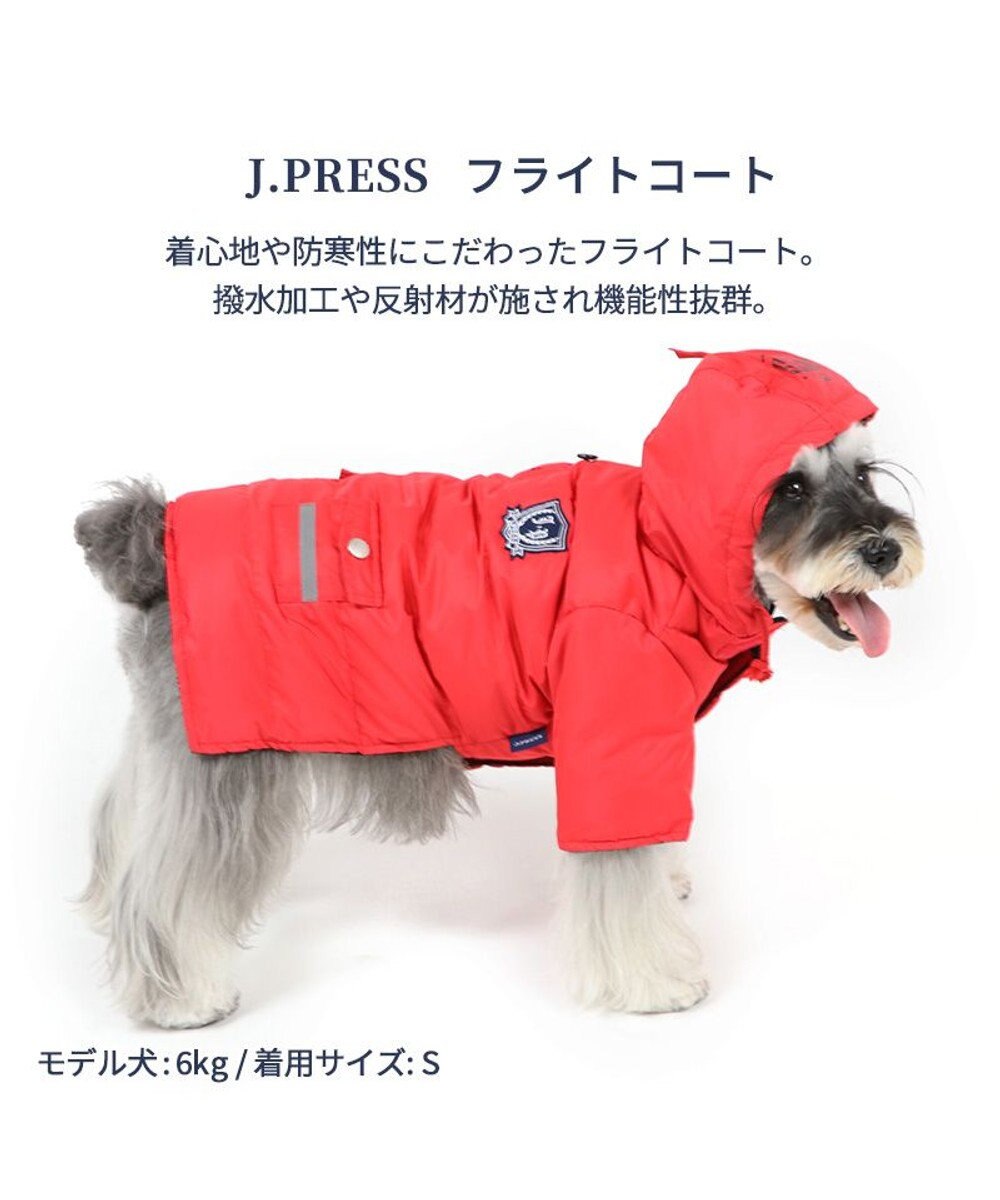 犬 服 J.PRESS 綿入り コート 【小型犬】 フライトコート レッド / PET