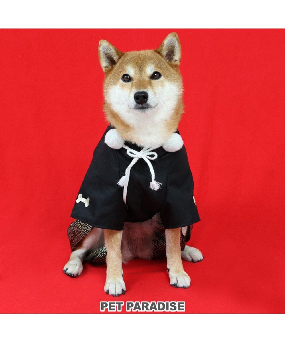 PET PARADISE 着物 犬 服 羽織袴 【中型犬】【大型犬】 黒