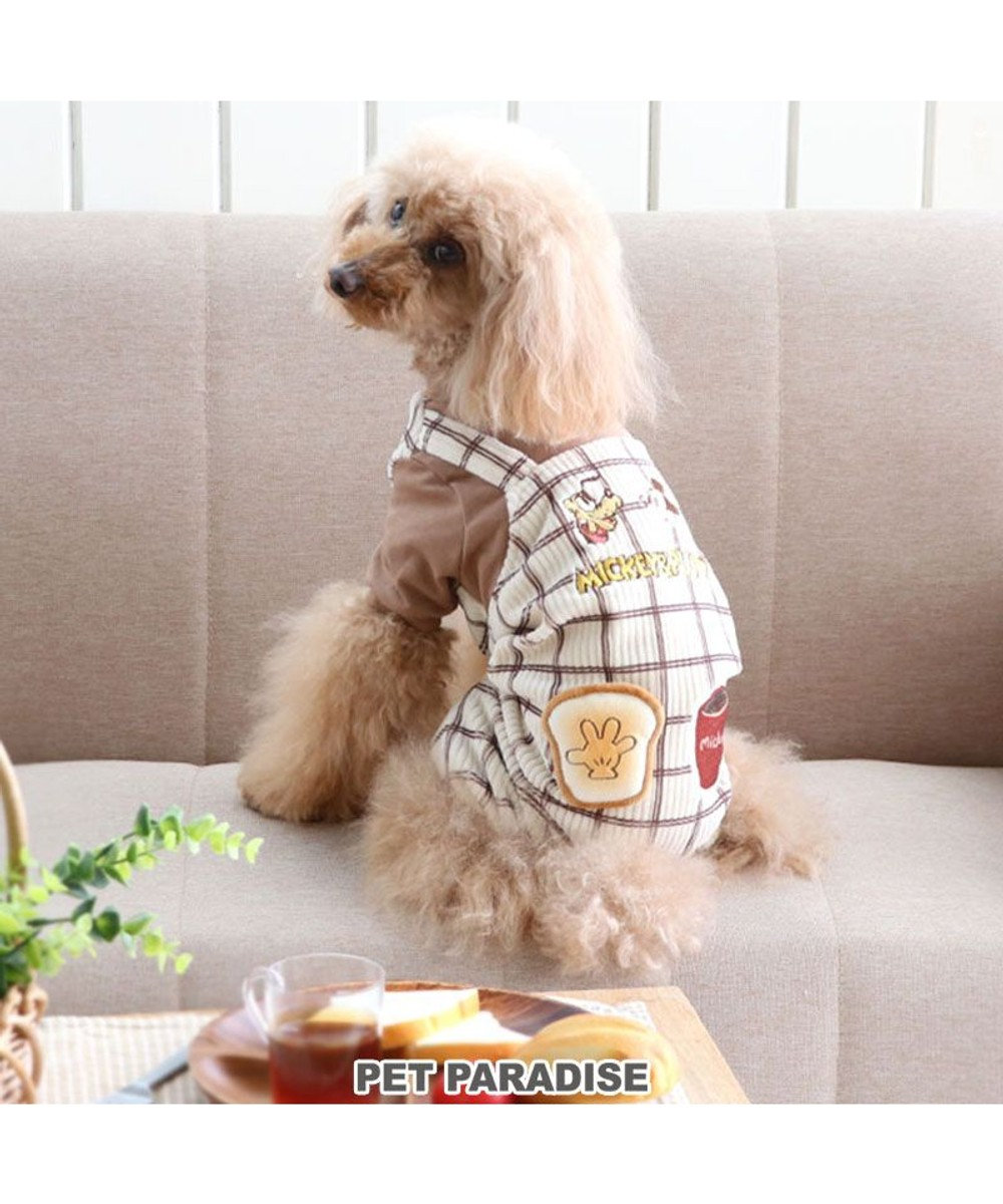 PET PARADISE 犬 服 ディズニー ミッキーマウス ロンパース  【小型犬】 ぱん柄 -