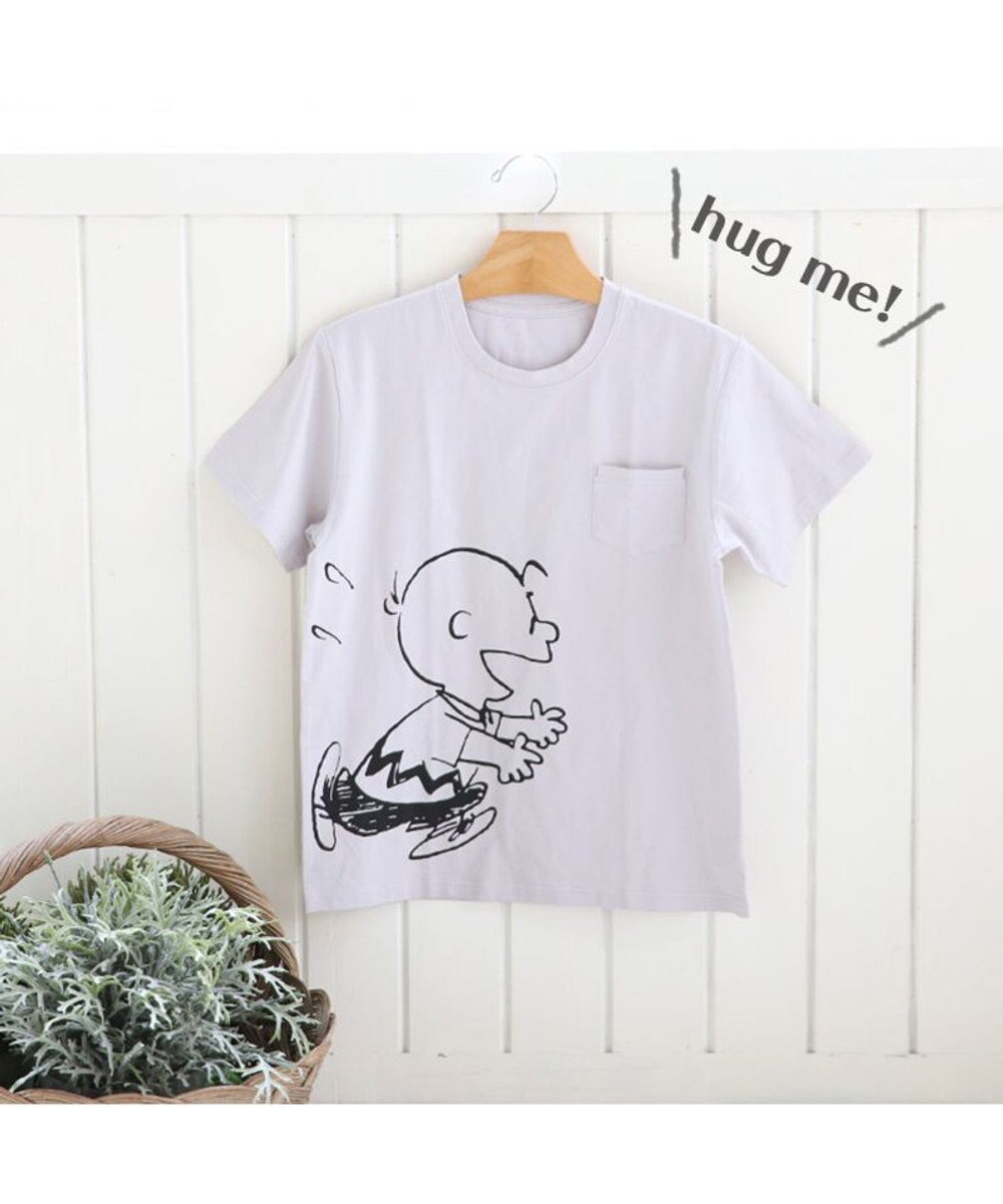 PET PARADISE おそろい ユニセックス ペットパラダイス 犬 服 スヌーピー お揃い Tシャツ オーナー用 ハッピー | おそろい 灰 グレー キャラクター