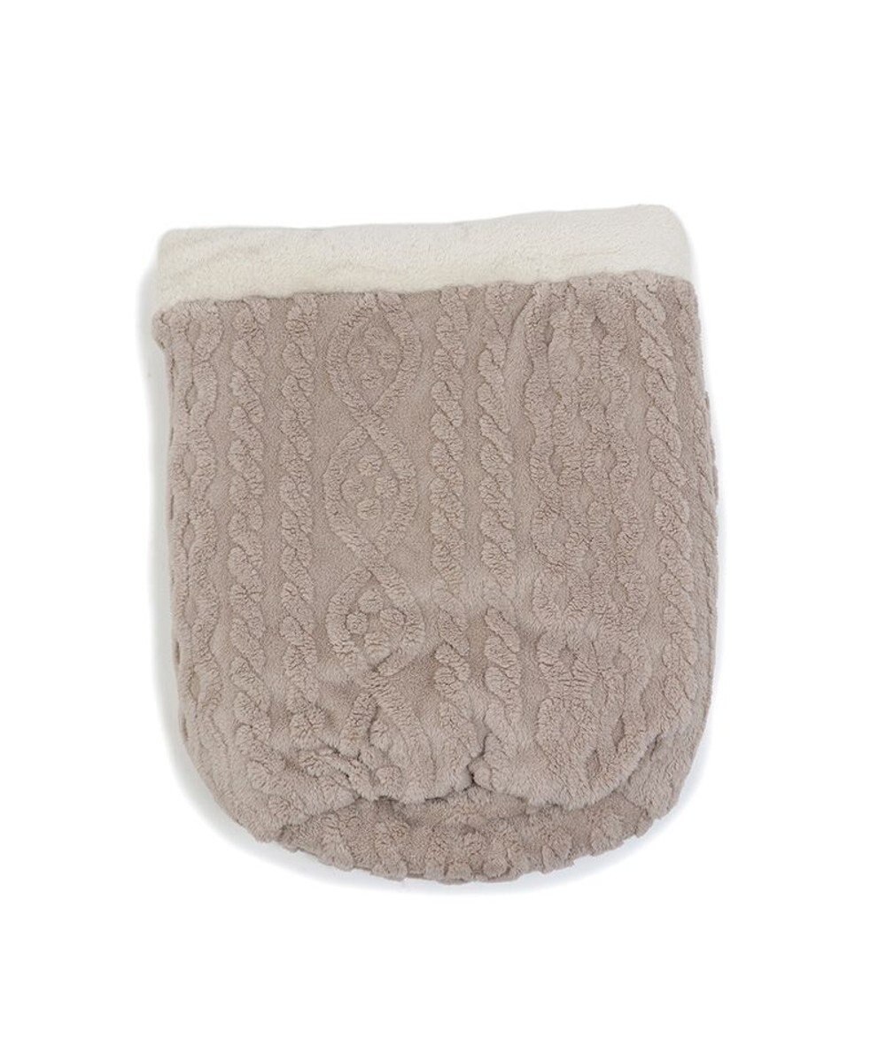 PET PARADISE ペットパラダイス 筒形寝袋 遠赤外線 《アラン編み柄》 42cm×70cm 