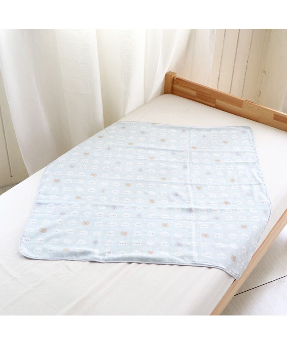 Mother garden しろたん 総柄 おくるみ 四重ガーゼ  ベビーブランケット 100cm×100cm 正方形 