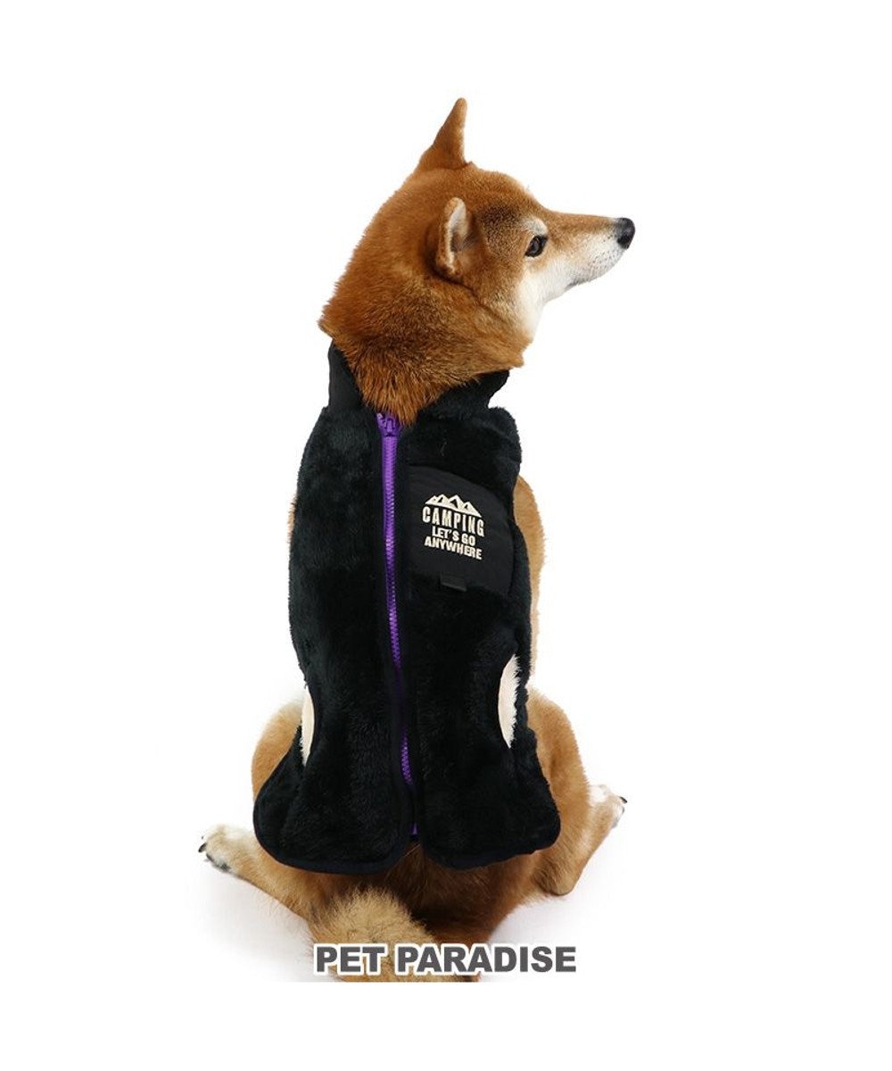 PET PARADISE ペットパラダイス 背開き ベスト 刺繍 中型犬 大型犬 黒