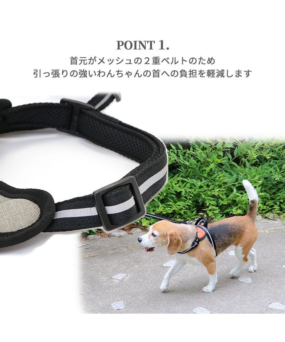 PET PARADISE ヘッドインハーネス  【SM】 オレンジ / ブルー 【中型犬】