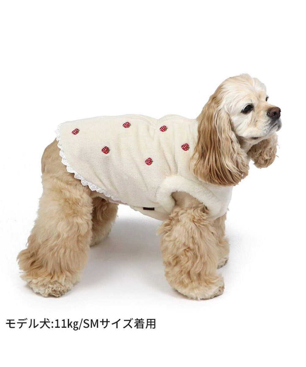 PET PARADISE ペットパラダイス 背中開き ベスト 苺 刺繍 中型犬 大型犬