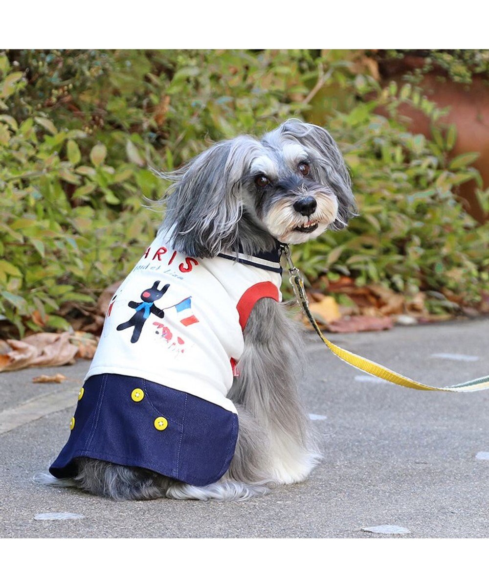 PET PARADISE リサとガスパール 丸襟 スカートつなぎ 小型犬 