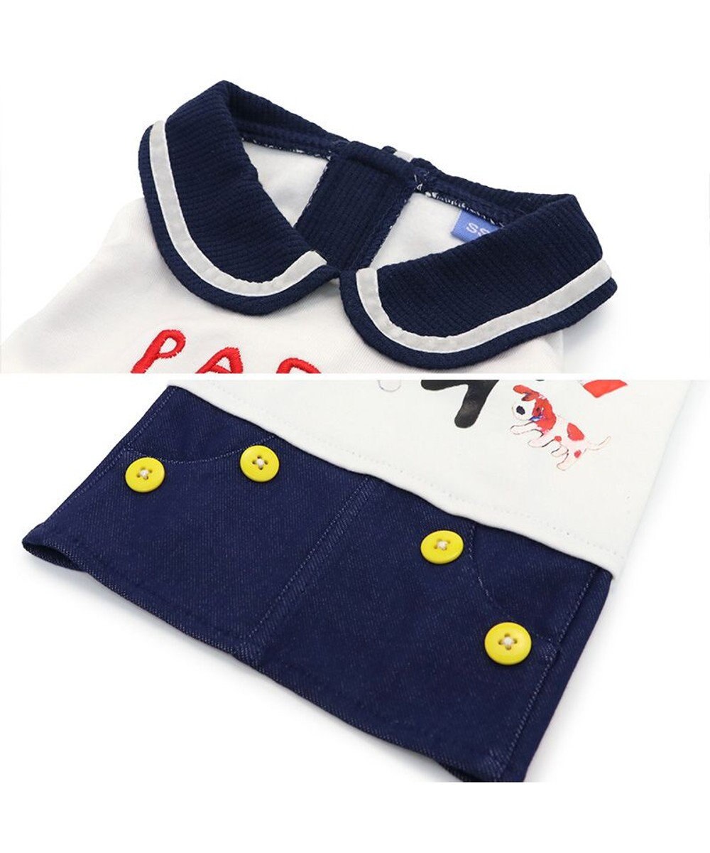 PET PARADISE リサとガスパール 丸襟 スカートつなぎ 小型犬