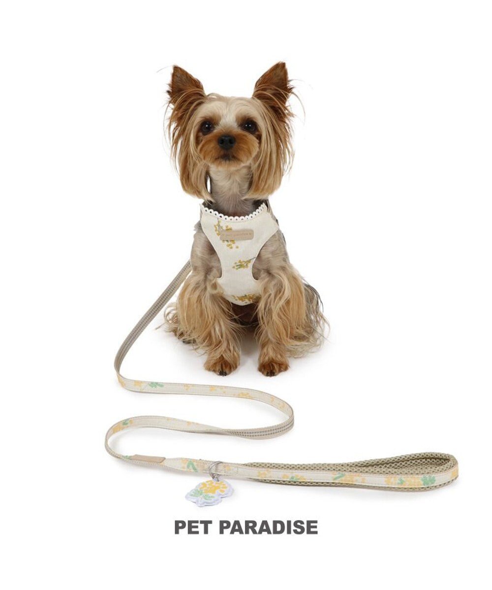 PET PARADISE ペットパラダイス スリム ハーネス＆リード 《ミモザ柄》 S 小型犬 ミモザ柄