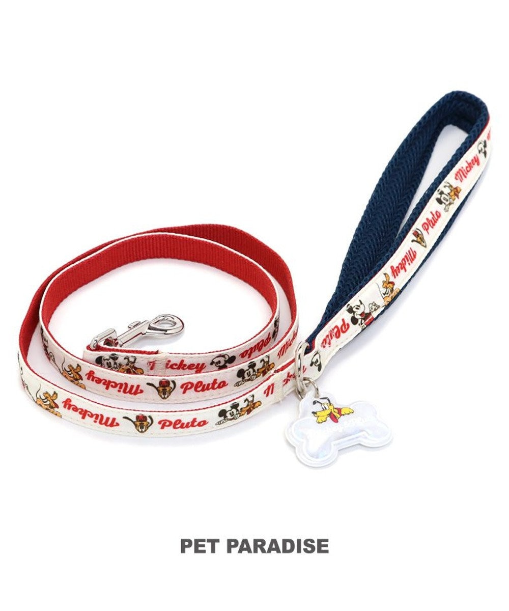 PET PARADISE ディズニー ミッキーマウス プルート 散歩柄 リード 【４Ｓ~３Ｓ】 小型犬 赤