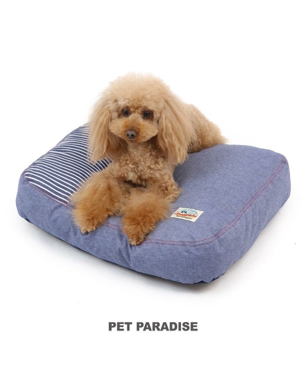 PET PARADISE ペットパラダイス デニム クッション (55×45cm) 紺(ネイビー・インディゴ)