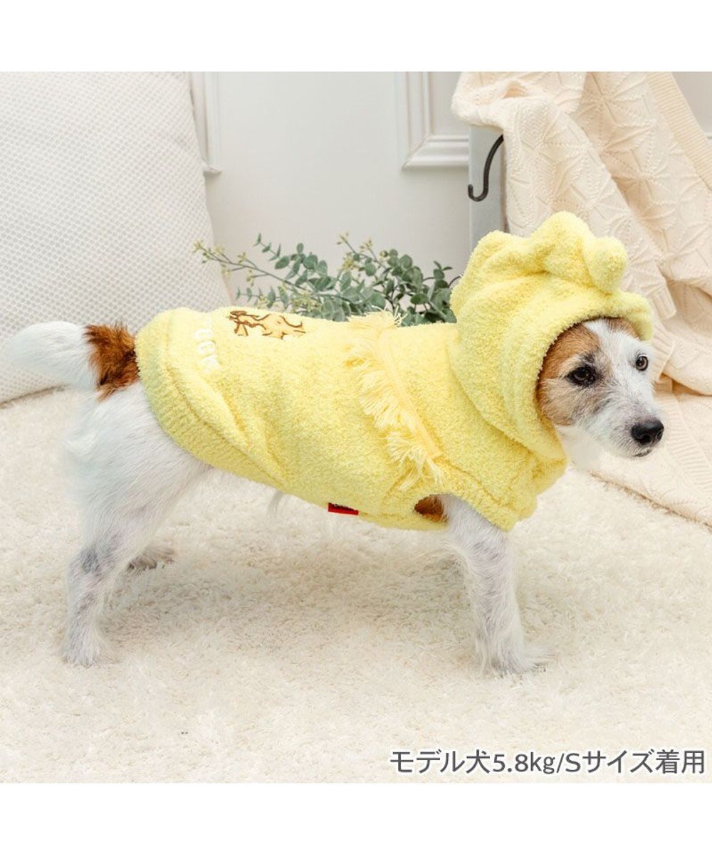 PET PARADISE スヌーピー ウッドストック 遠赤外線 もふもふ パーカー 小型犬 